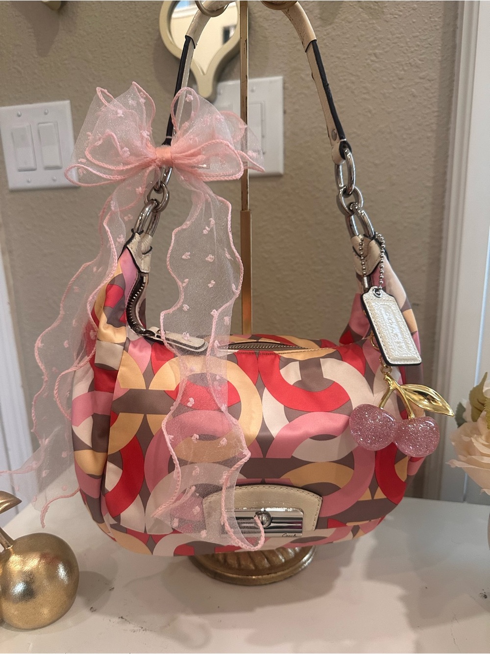 Coach Colorful Geometric Shoulder Bag - Picture 2 of 8